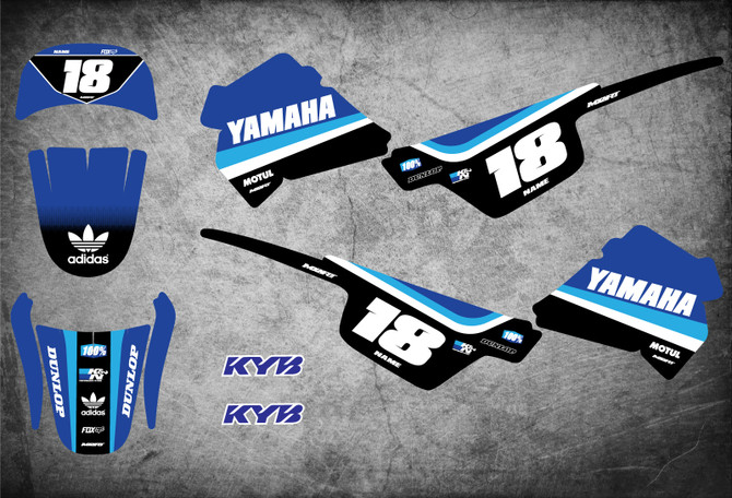 Yamaha PW 50 Pee Wee 50 graphics kits Australia. Premium grade materials, quick turnaround, FREE shipping on all Yamaha pw 50 decals Australia.