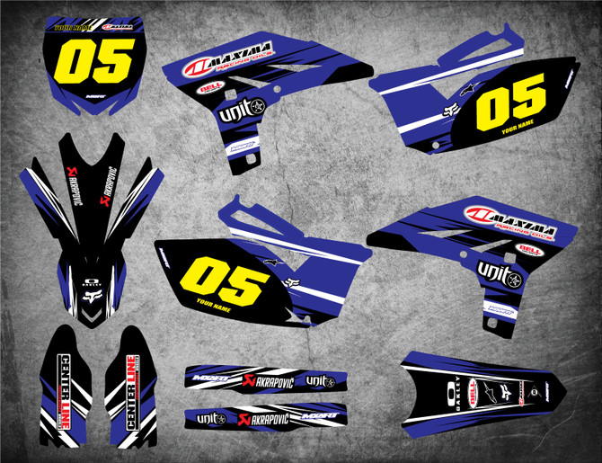 Yamaha YZF 250 Yamaha YZ 250F graphics Australia, image shows 2010 2011 2012 2013 models. Free shipping on all Yamaha sticker kits in Australia.