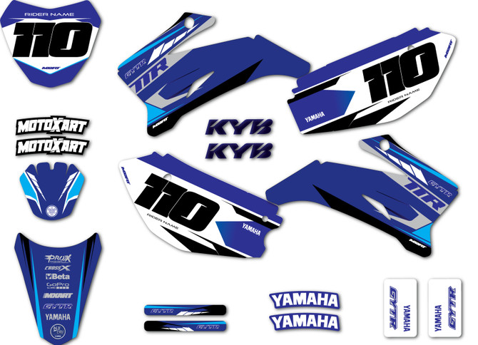 Yamaha TTR110 sticker kit Australia. Pro grade materials quick shipping.