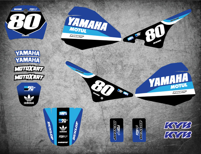 Yamaha PW 80 Pee Wee 80 graphics Australia. Free shipping, premium quality sticker kits.