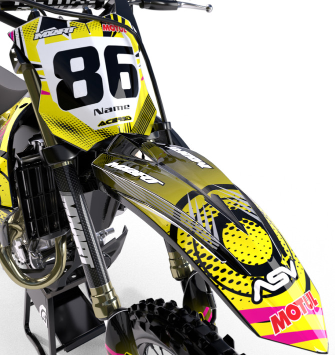 Kawasaki NEON Style  KDX 50 Sticker Kit