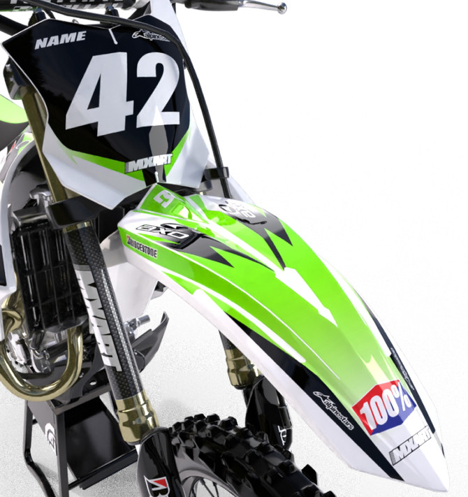 Kawasaki FLASH Style  KDX 50 Sticker Kit