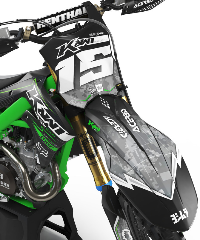 Kawasaki BOSS Style  KDX 50 Sticker Kit