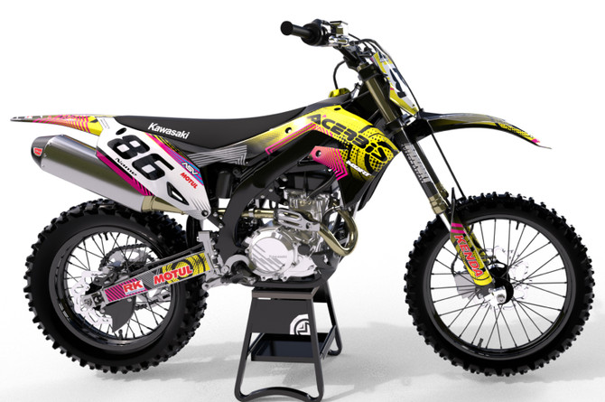 Kawasaki NEON Style  KLX110 Sticker Kit