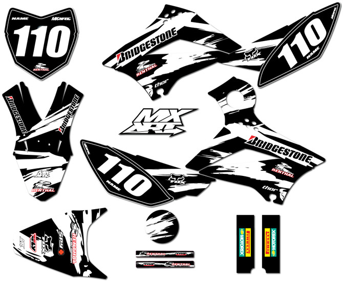 Kawasaki SAFARI Style  KLX 110 Sticker Kit