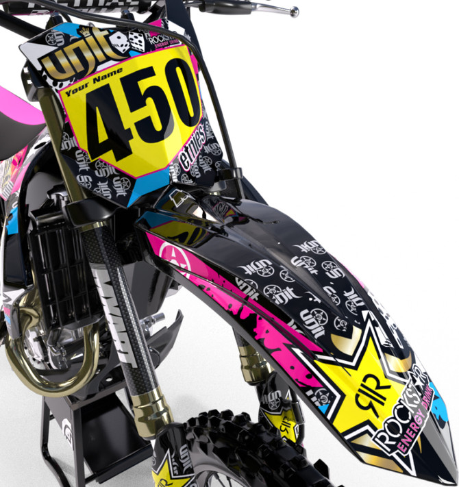 Kawasaki RUSH Style  KLX 110 Sticker Kit