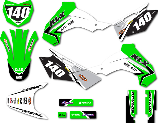 Kawasaki KLX 140 sticker kit rebound style mxart