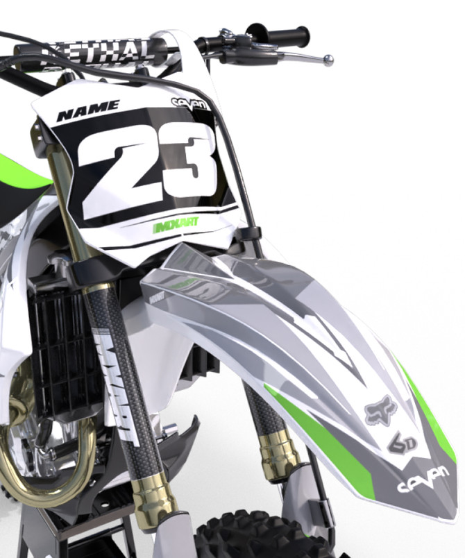 Kawasaki SHADES Style  KLX 140 Sticker Kit