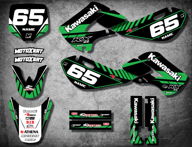 Kawasaki KX 65 sticker kit Airo style graphics