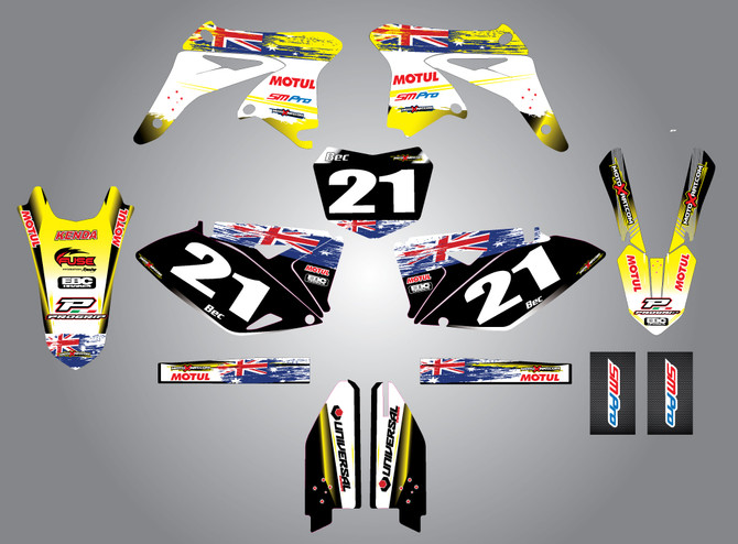 Suzuki Aussie Pride Style Full Sticker Kit