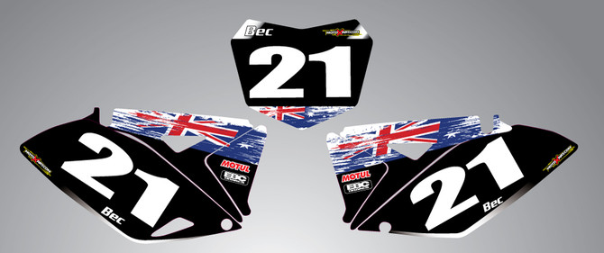 Suzuki 125cc + Aussie Pride style number plates