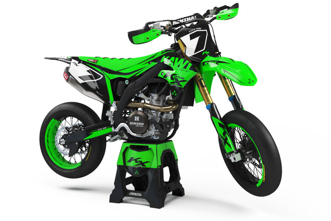 Kawasaki graphics kits Australia. Pro grade quality kawasaki KLX 110 sticker kits. WARRIOR style decals. FREE SHIPPING. Australia's largest motocross graphics supplier.