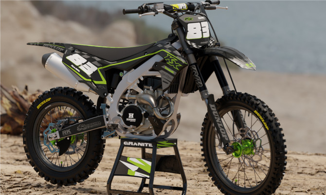 Kawasaki GRANITE Style  KXf 450 Sticker Kit