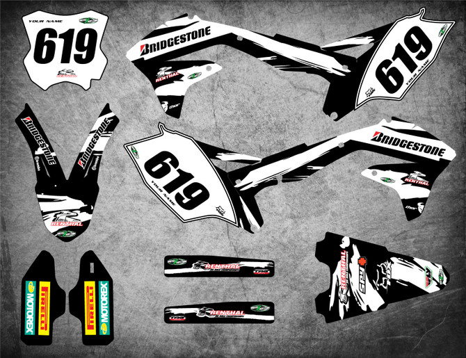 Kawasaki off road graphics kits Australia. Premium quality kawasaki sticker kits. SAFARI style.