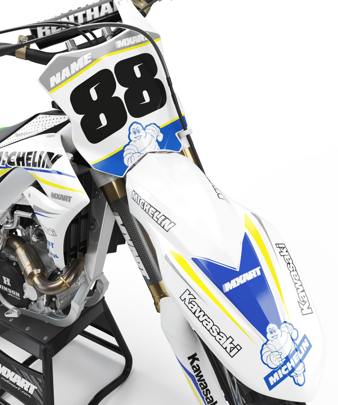 Kawasaki DELTA WHITE Style KX 250 Sticker Kit