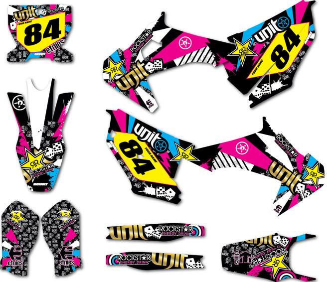 MX graphics kit for all Husqvarna model dirt bikes, premium quality materials, made in Australia. RUSH Style.