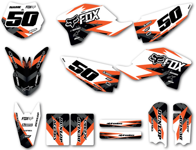 KTM 50 decals 2009 - 2015 suspect style