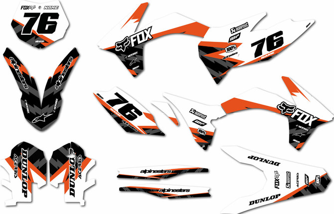 KTM-SXF 250 2011-2012 sticker kits Suspect style graphics