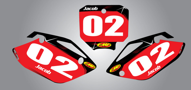 CRF 150 Barbed style number plates