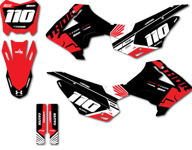 Honda CRF 110 sticker kits Complex style custom CRF 110 decals Motoxart