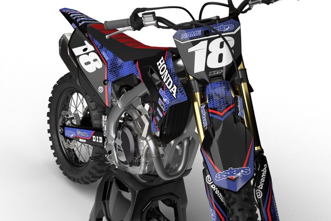 Honda CRF 50 Dirt-Bike-Sticker-Kits-Clipper-Front-View