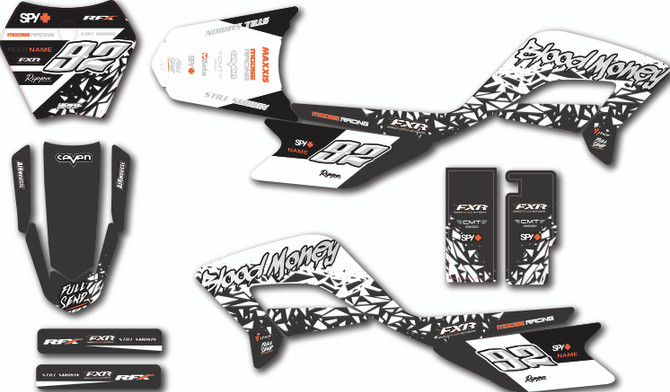 Kayo KMB 60 mx graphics stickers Boca style Motoxart