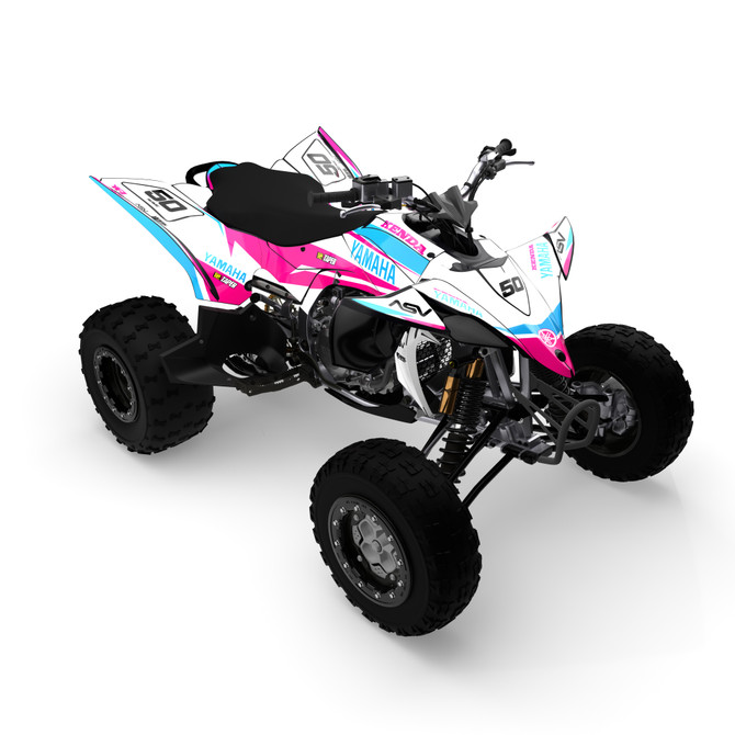 Yamaha ATV Full custom graphics kit Orion Pink Style Sticker Kit