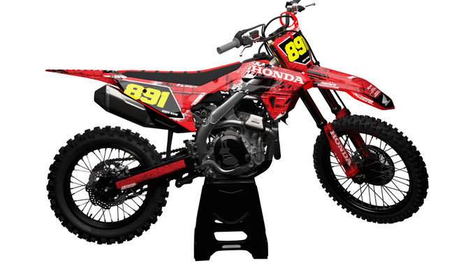 Honda Academy MX Graphics Kit  Premium Custom Honda Dirt Bike Decals