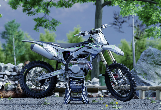 Kawasaki Factor Grey Style sticker kit