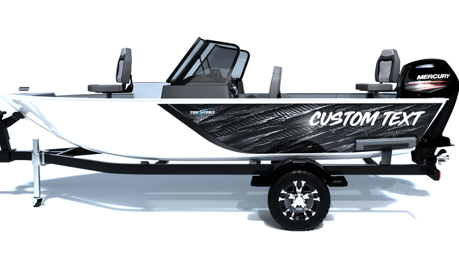 Custom boat wrap Carbon Stealth