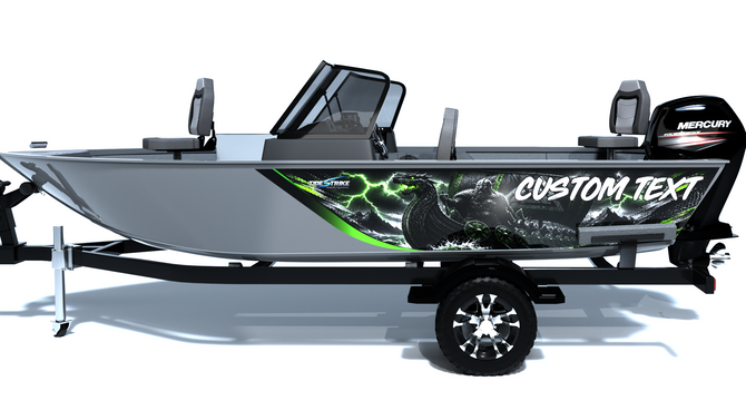 Custom boat wrap Viking Fury