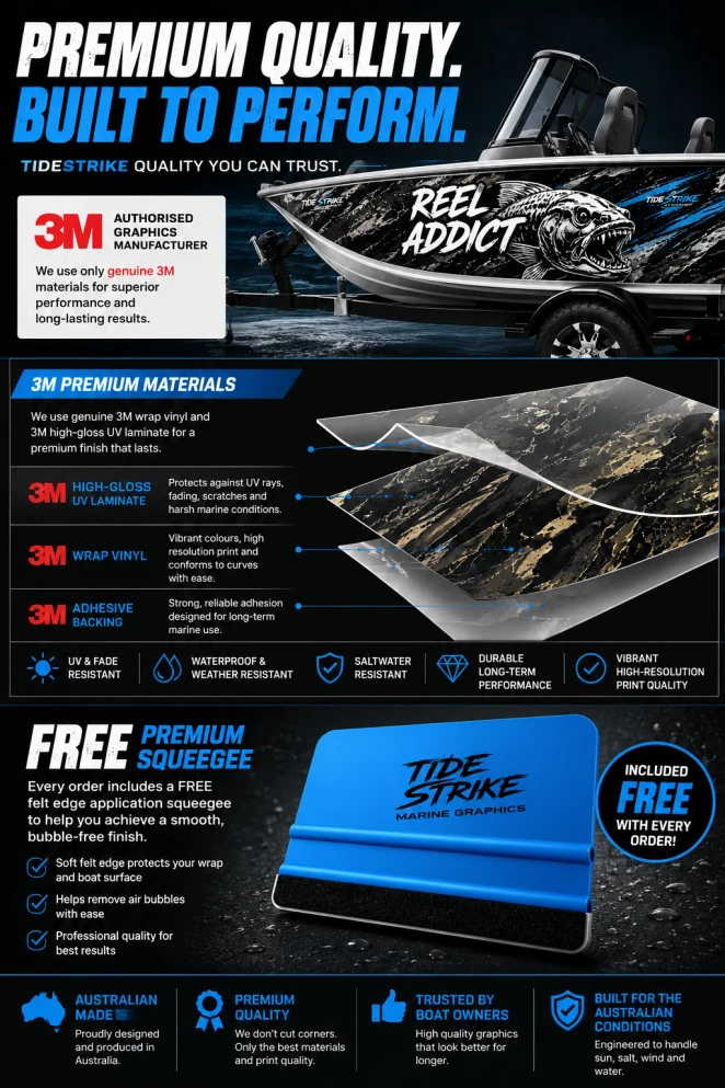 Kraken Custom Boat Name Half Wrap – 3M Marine Graphics Kit