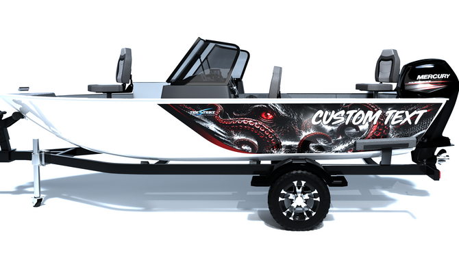 Custom boat wrap Kraken