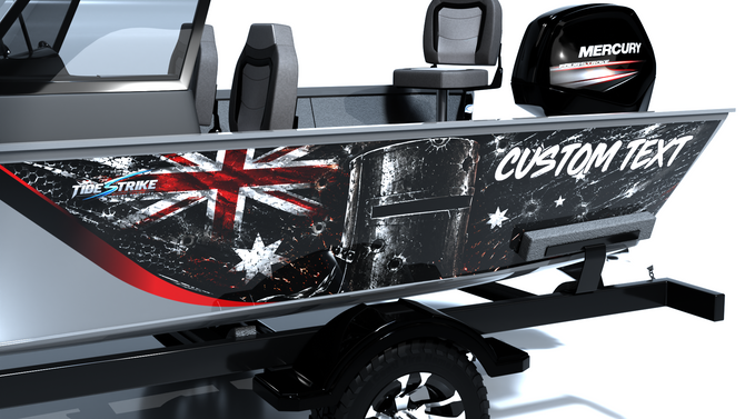 Custom boat wrap Ned Kelly 1