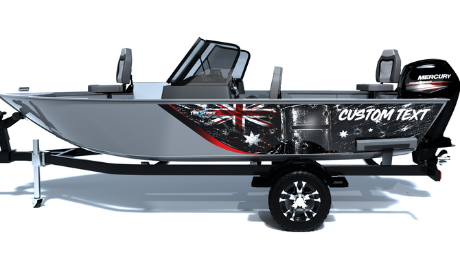 Custom boat wrap Ned Kelly 2