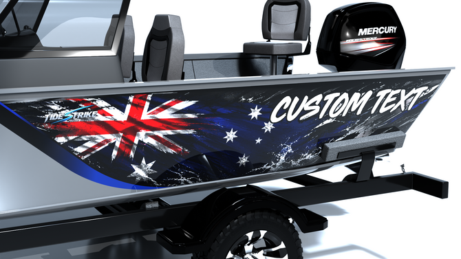 Custom boat wrap Aussie Pride 1