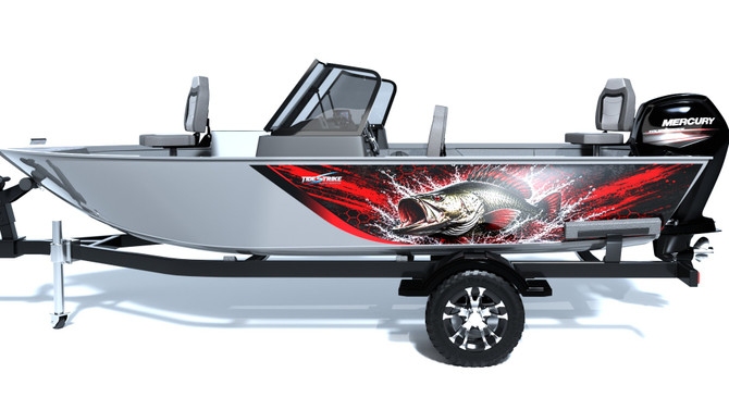 Barra Red Standard Series Boat Half Wrap – 3M Marine Graphics Kit