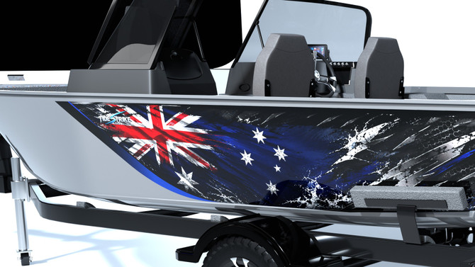 Aussie Pride Standard Series Boat Half Wrap – 3M Marine Graphics Kit
