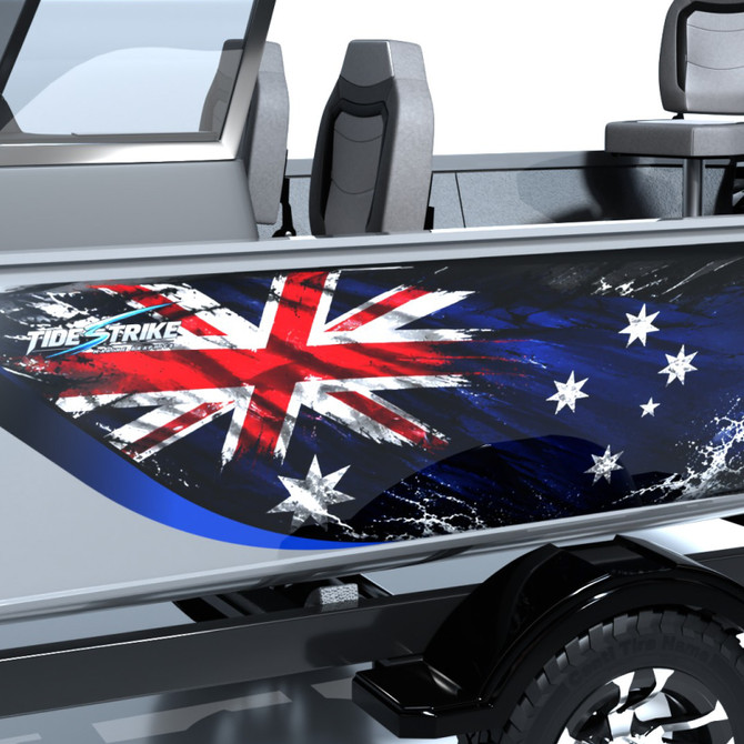 Aussie Pride Standard Series Boat Half Wrap – 3M Marine Graphics Kit