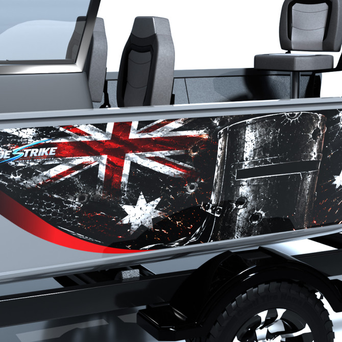 Ned Kelly Standard Series Boat Half Wrap – 3M Marine Graphics Kit