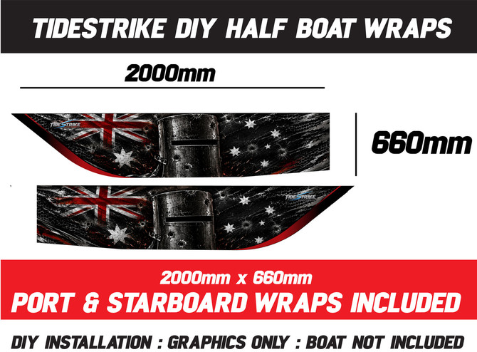 Ned Kelly Standard Series Boat Half Wrap – 3M Marine Graphics Kit