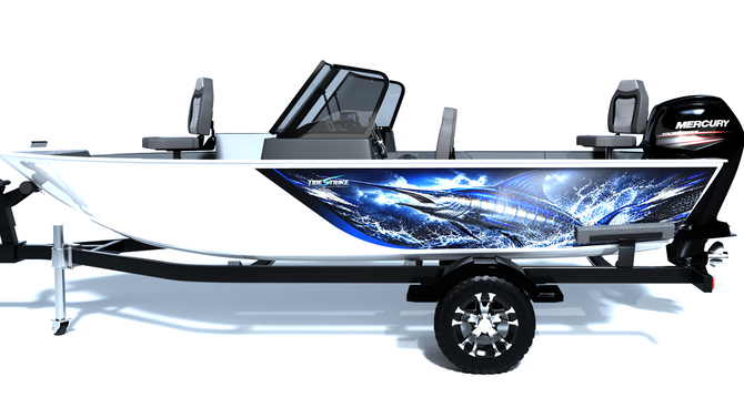 Marlin Standard Series Boat Half Wrap – 3M Marine Graphics Kit
