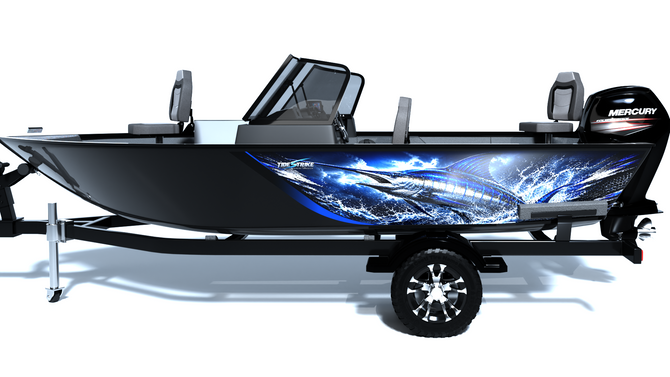 Marlin Standard Series Boat Half Wrap – 3M Marine Graphics Kit