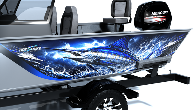 Marlin Standard Series Boat Half Wrap – 3M Marine Graphics Kit
