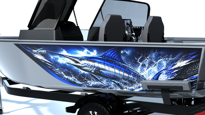 Marlin Standard Series Boat Half Wrap – 3M Marine Graphics Kit