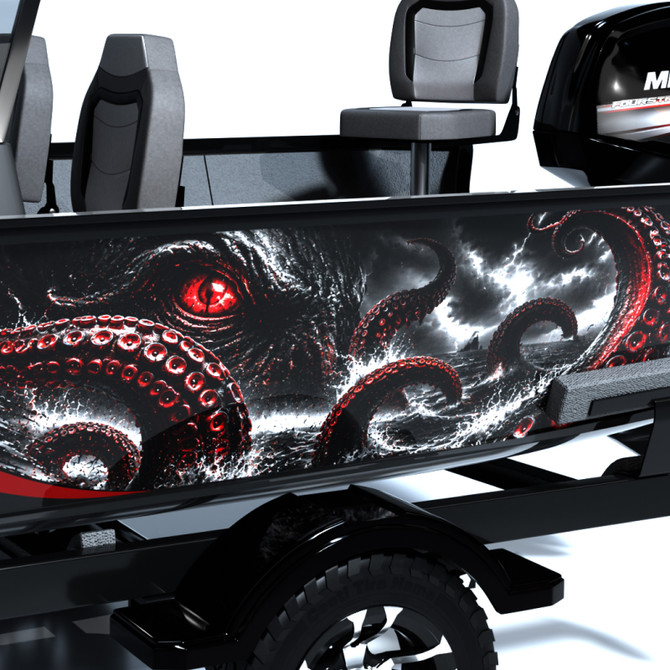Kraken Standard Series Boat Half Wrap – 3M Marine Graphics Kit