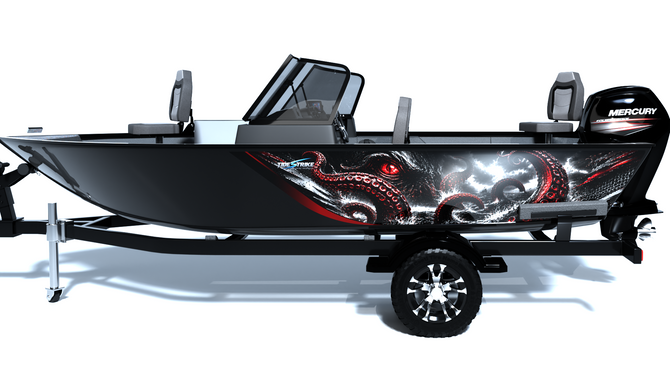 Kraken Standard Series Boat Half Wrap – 3M Marine Graphics Kit