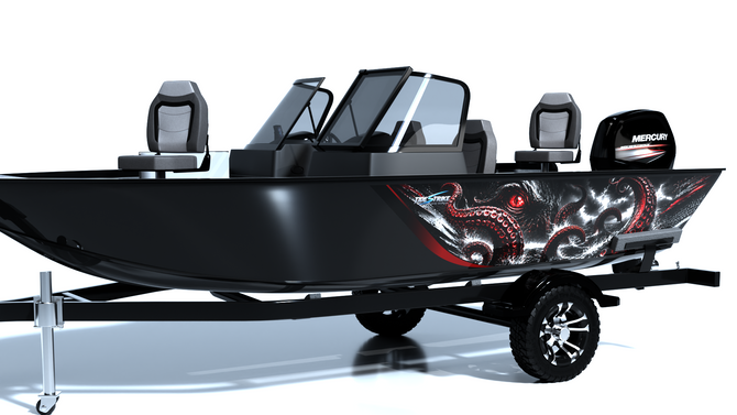 Kraken Standard Series Boat Half Wrap – 3M Marine Graphics Kit