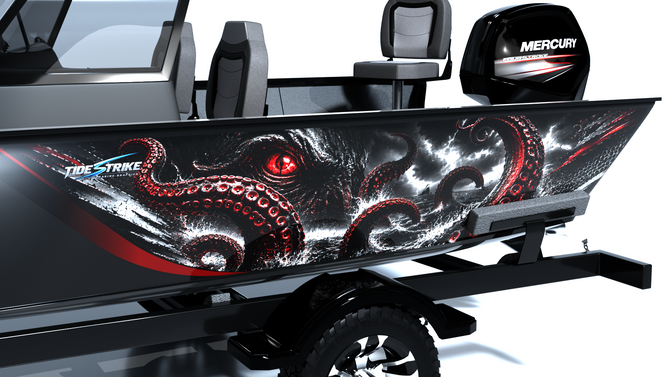 Kraken Standard Series Boat Half Wrap – 3M Marine Graphics Kit
