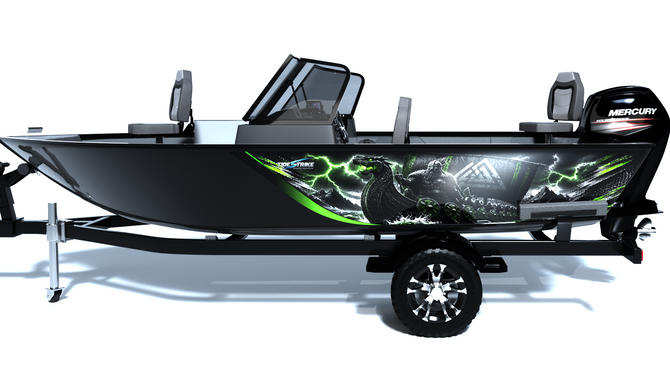 Viking Fury Standard Series Boat Half Wrap – 3M Marine Graphics Kit